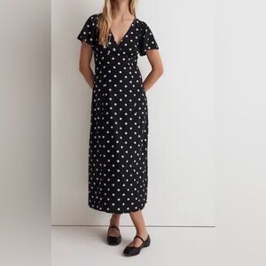 Madewell Black and White Polka Dot Maxi Dress